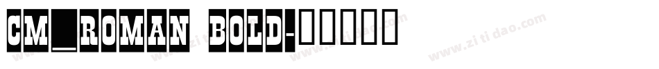 CM_Roman Bold字体转换